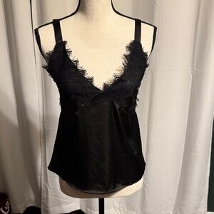 Heartloom Black Lace Trim Camisole Tank top